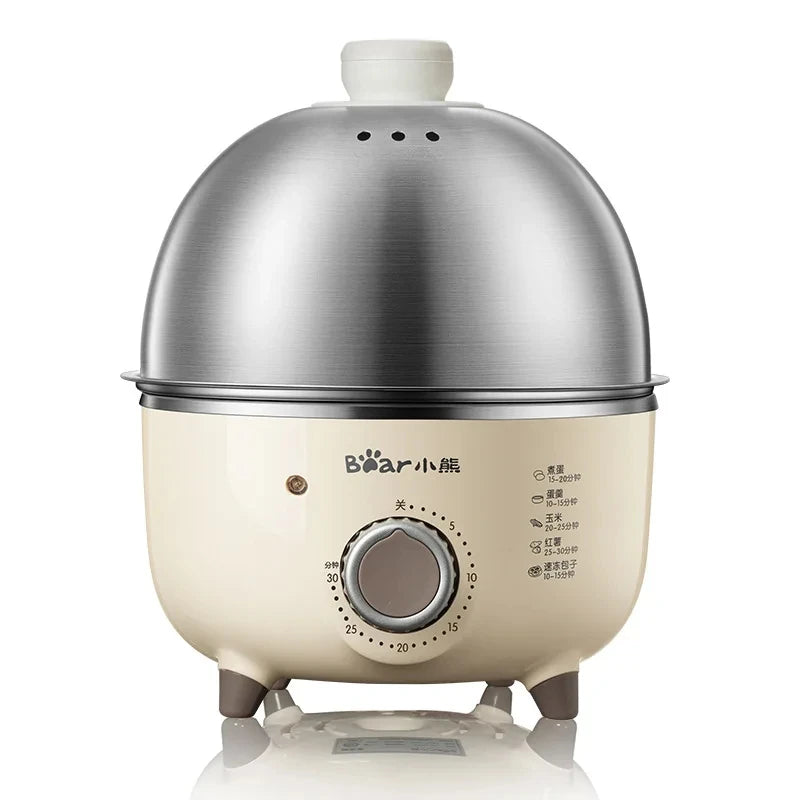 360W Electric Egg Boiler & Steamer with Timer – Automatic Breakfast Cooker (4–6 Eggs)