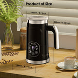 BioloMix 5-in-1 Milk Frother with LED Touch Screen – Hot & Cold Foam Maker and Milk Warmer