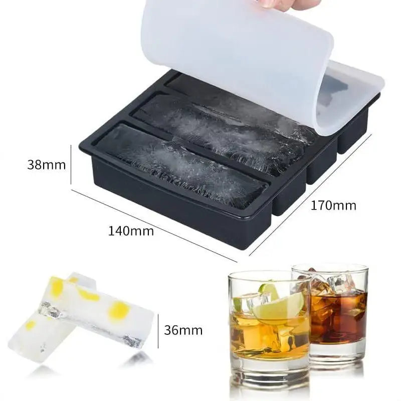 Original Silicone Ice Cube Tray – Rectangular Mold, BPA-Free & Reusable