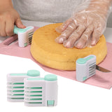 2PCS Adjustable Cake Slicer – 5-Layer DIY Bread & Cake Leveler for Perfect Slices