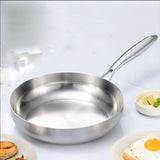 316 Stainless Steel Wok Frying Pan – Uncoated Non-Stick Cookware for Gas & Induction
