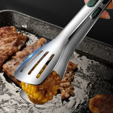 Non-Slip Stainless Steel Food Tongs – Meat, Salad & BBQ Cooking Clip