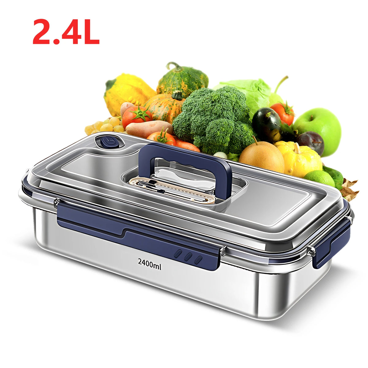 Airtight 316 Stainless Steel Food Storage Container – Large Capacity Leakproof Kitchen Storage with Date Indicator