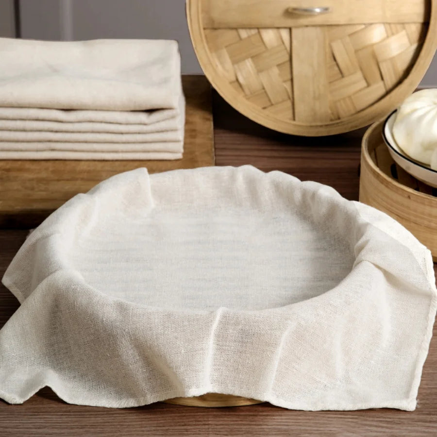 2PCS Cotton Steamer Cloth – High-Density Food Filter & Insulation Gauze
