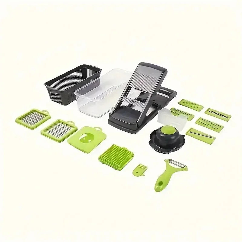 16-in-1 Mandoline Slicer – Multi-Function Vegetable & Cheese Cutter