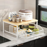 Kitchen Countertop Organizer – Multi-Use Pull-Out Shelf for Microwave, Coffee Machine & Spices