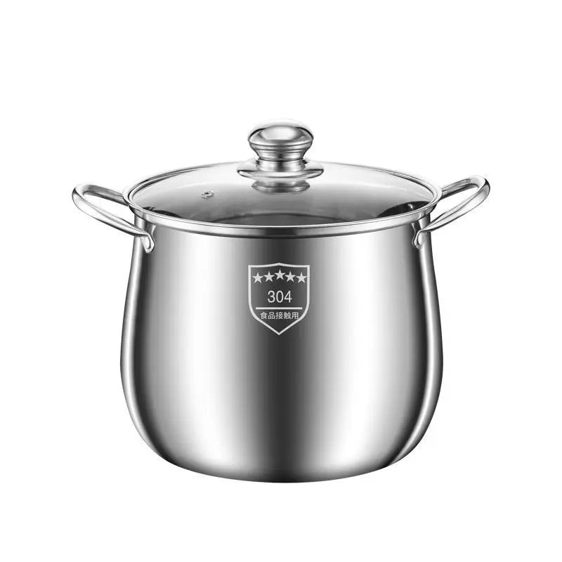 1PC Stainless Steel Soup Pot – 5L Large Capacity Stew & Boil Cookware