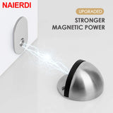 NAIERDI Magnetic Door Stopper – Nail-Free Stainless Steel Door Stop for Home & Kitchen