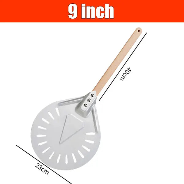 12/14 Inch Aluminum Perforated Pizza Peel – Detachable Handle Baking Paddle