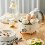360W Electric Egg Boiler & Steamer with Timer – Automatic Breakfast Cooker (4–6 Eggs)