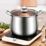 1PC Stainless Steel Soup Pot – 5L Large Capacity Stew & Boil Cookware