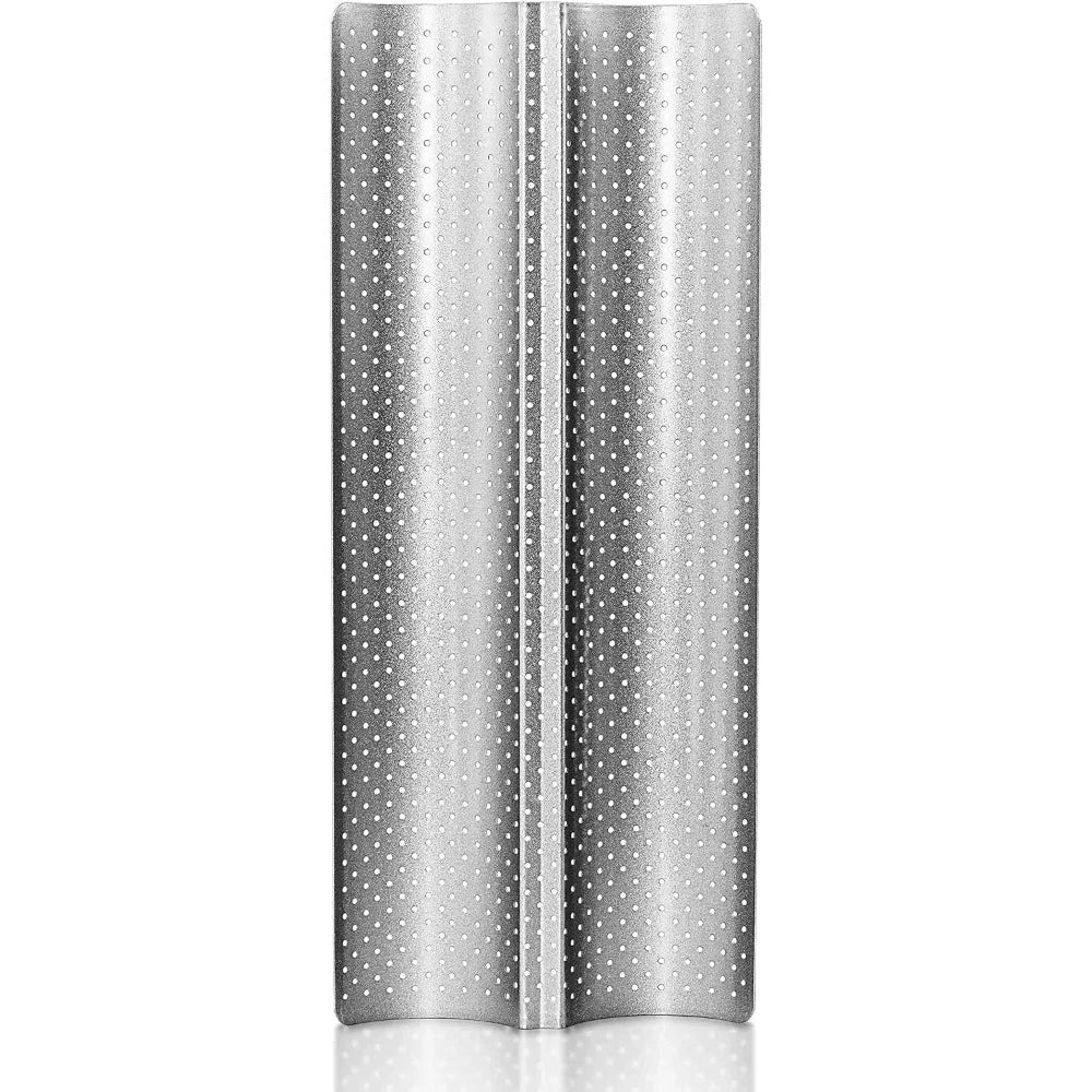 Nonstick Perforated Baguette Pan – Carbon Steel French Bread Baking Tray
