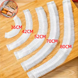 Disposable Plastic Food Covers – Elastic Fresh-Keeping Wrap for Plates & Bowls (100 pcs)