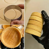 Perforated Stainless Steel Tart Rings – 6PCS/12PCS Round Cake & French Dessert Molds
