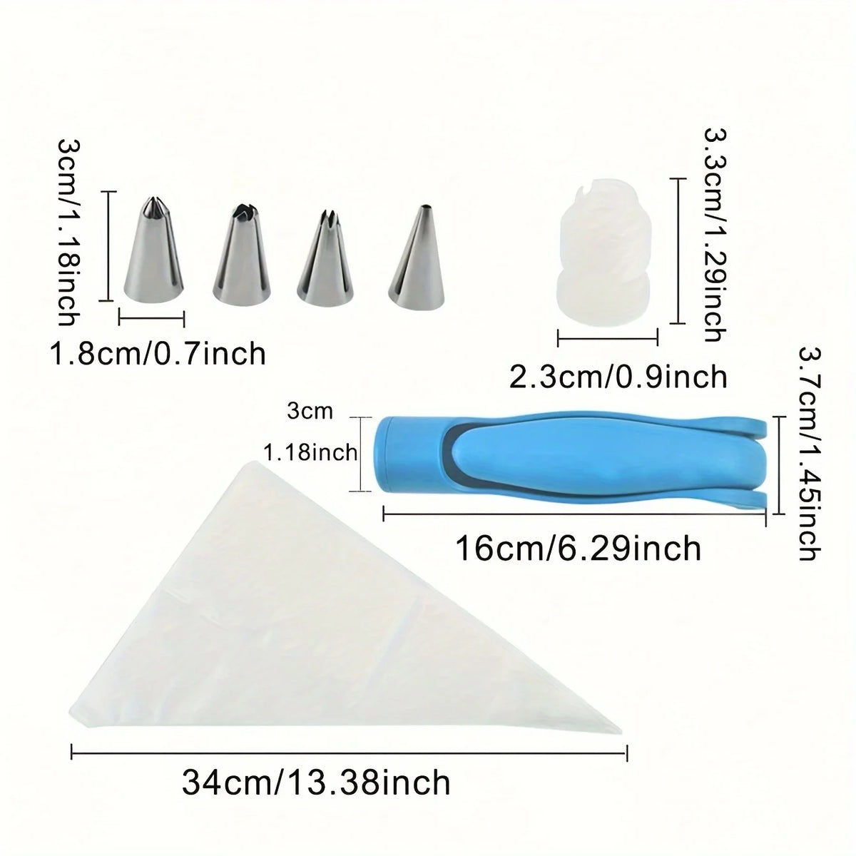 Cake Decorating Tool Set – Pastry Icing Piping Bag & Cookie Cream Squeeze Gun