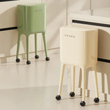 No-Bend High-Leg Trash Can – Press-to-Open Lid, Large Capacity Oval Bin