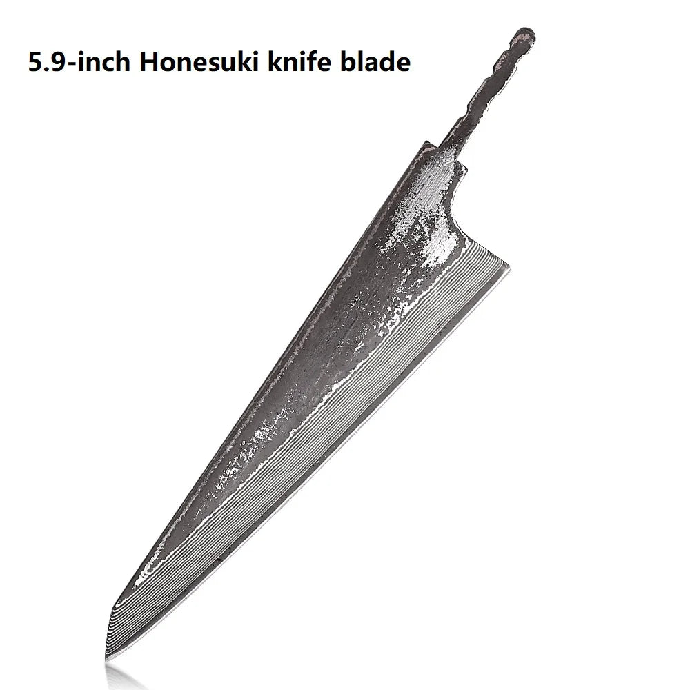 F.YOUNG DIY VG10 Damascus Steel Knife Blank – 67-Layer Hand-Forged Japanese Chef Blade (No Handle)