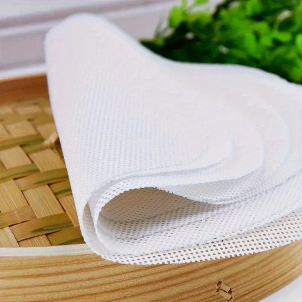 Reusable Silicone Steamer Liners (3 Pcs) – Non-Stick Round Steaming Mats for Bamboo Steamers