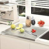 Stainless Steel Cutting Board – Heavy Duty Non-Slip Chopping Block for Meat & Vegetables