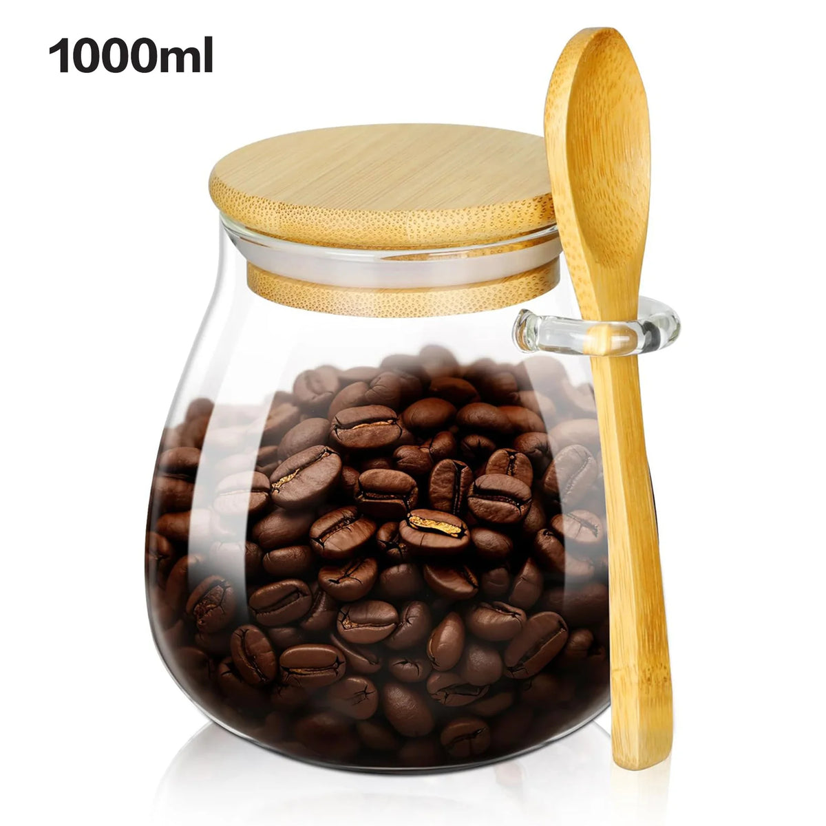 Airtight Glass Food Storage Jar – Kitchen Canister for Coffee, Tea, Sugar & Spices