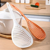 Large Capacity White Colander Spoon – Heat-Resistant Dumpling & Noodle Strainer
