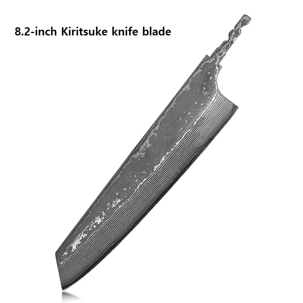 F.YOUNG DIY VG10 Damascus Steel Knife Blank – 67-Layer Hand-Forged Japanese Chef Blade (No Handle)