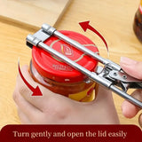 Adjustable Multi-Function Bottle & Jar Opener – Stainless Steel Labor-Saving Kitchen Tool