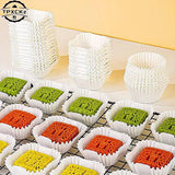 Square Cupcake Liners – 500/1000 Pcs Greaseproof Paper Baking Cups