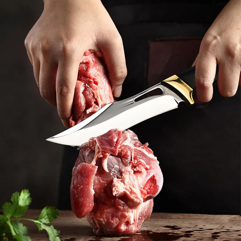 InLeung Hand-Forged Boning Knife – Stainless Steel Chef & Butcher Knife for Meat, Fish & Vegetables