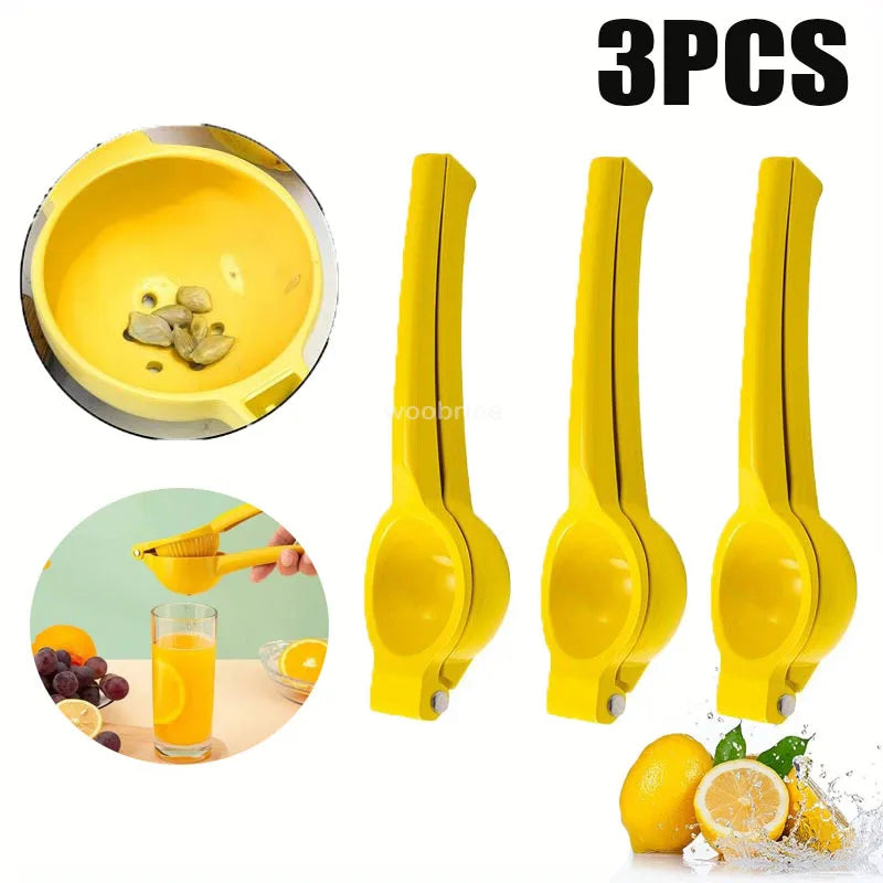 Manual Metal Lemon & Lime Squeezer – Stainless Steel Citrus Press & Juicer with Zester