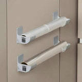4-Pack Punch-Free Storage Rack – Kitchen & Cabinet Organizer for Plastic Wrap and Garbage Bags