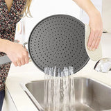 Silicone Kitchen Splatter Screen – Heat-Resistant Oil Splash Guard with Handle