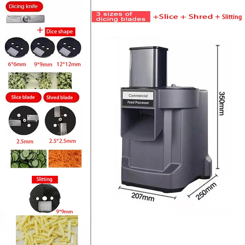 Commercial Vegetable Cutting Machine – Automatic Chopper for Slicing, Dicing & Shredding