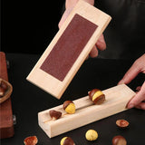 JUSTINLAU Manual Wooden Nut Opener – Heavy-Duty Walnut & Chestnut Cracker