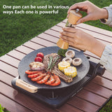 BISINNA 30CM Outdoor BBQ Grill Pan – Non-Stick Korean Roasting Plate for Camping & Stovetop