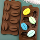 7-Cavity Coffee Bean Silicone Chocolate Mold – Cake, Chocolate & Pastry Baking Tool