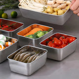 6-Piece Stainless Steel Food Storage Container Set – Leakproof, Stackable & Reusable for Camping, Picnics, and School