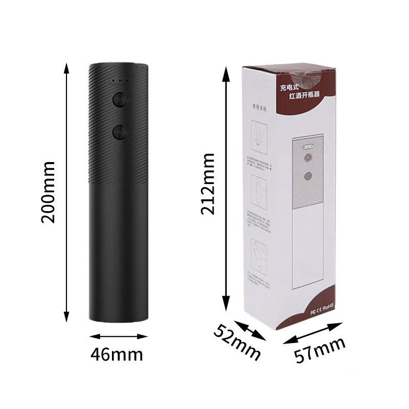 Automatic Electric Wine Bottle Opener – USB Rechargeable One-Click Corkscrew