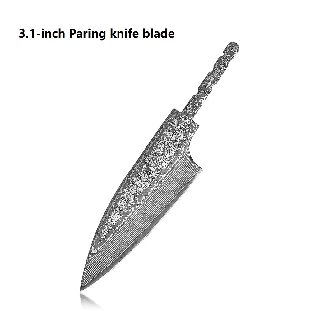 F.YOUNG DIY VG10 Damascus Steel Knife Blank – 67-Layer Hand-Forged Japanese Chef Blade (No Handle)