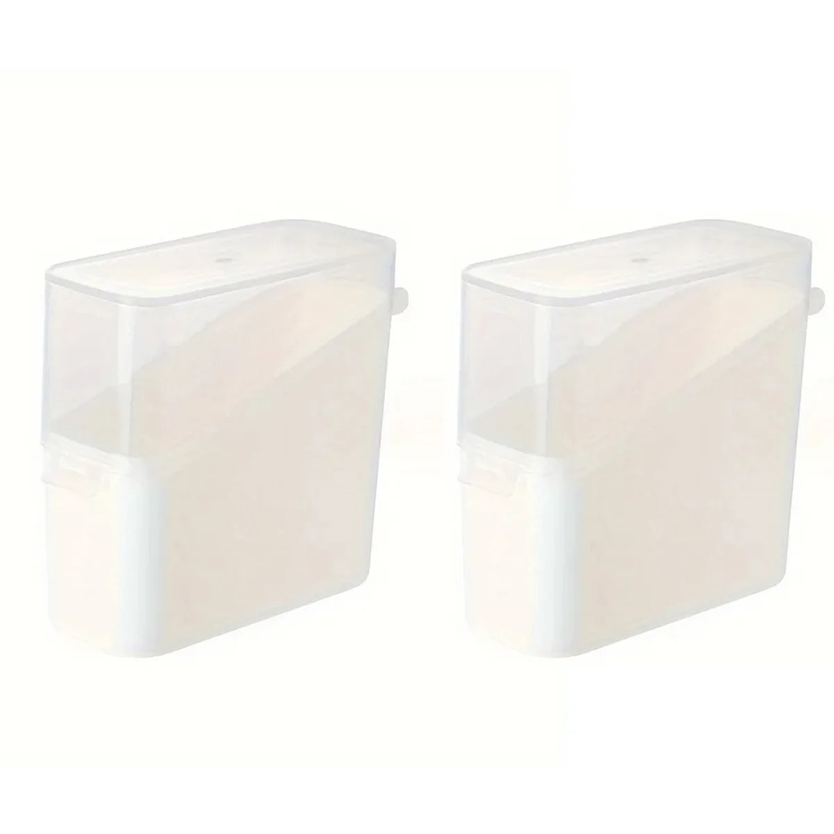 Japanese Style Tilted Transparent Lid Storage Box – Cheese, Tea, Coffee & Small Item Organizer