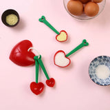 Red Heart-Shaped Measuring Spoon Set – 5-Piece Reusable Kitchen Tool