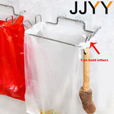 JJYY Kitchen Trash Rack – Cabinet Door Garbage Bag Holder Stainless Steel Storage Stand
