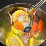 Stainless Steel Soup Fat Oil Separator – Skimmer & Colander Spoon with Heat-Resistant Handle