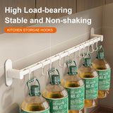 Wall Mounted Kitchen Hook Rack – No-Punching Utensils & Storage Hanger