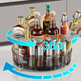 Rotating Spice Rack Turntable – 360° Kitchen & Cosmetic Organizer