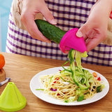 Kitchen Rotating Shredder Spiral Peeler – Manual Vegetable Slicer & Fruit Grater