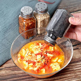 Kitchen Glass Spice Bottle Set – Mini Salt & Pepper Seasoning Jars with Lid
