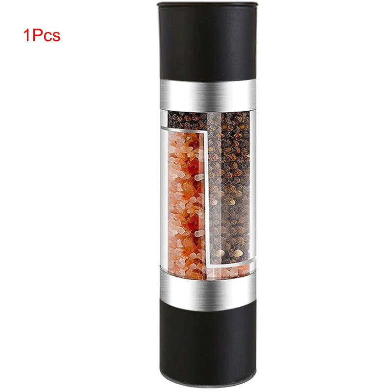 2-in-1 Manual Salt & Pepper Grinder – Stainless Steel Adjustable Ceramic Spice Mill