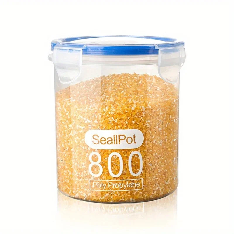 Plastic Grain Storage Tank – Airtight Food Storage Jar for Home Kitchen Organization
