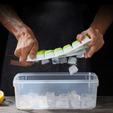 Silicone Ice Cube Tray with Lid 14 Square Easy Release Ice Mold for Drinks